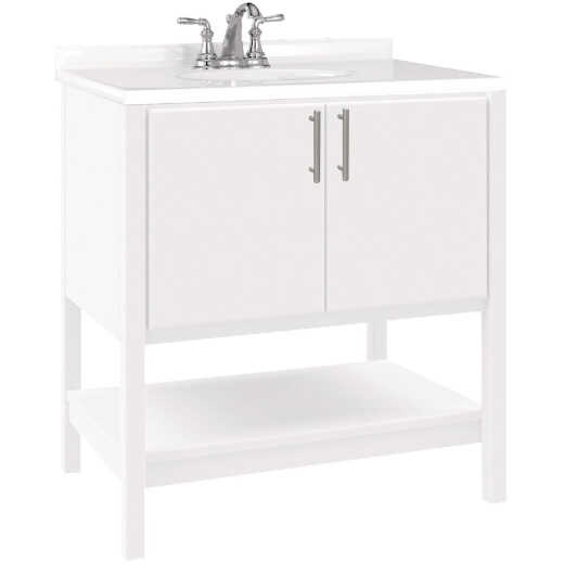 Bertch Essence 30 In. W x 34-1/2 In. H x 21 In. D White Furniture Style Vanity Base without Top, 2 Door