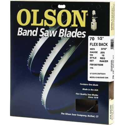 Olson 70-1/2 In. x 3/16 In. 10 TPI Regular Flex Back Band Saw Blade