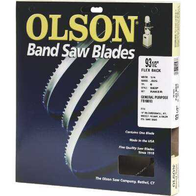 Olson 93-1/2 In. x 3/16 In. 10 TPI Regular Flex Back Band Saw Blade
