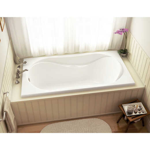 Maax Cocoon 10-Jet Whirlpool Drop-in Bathtub in White