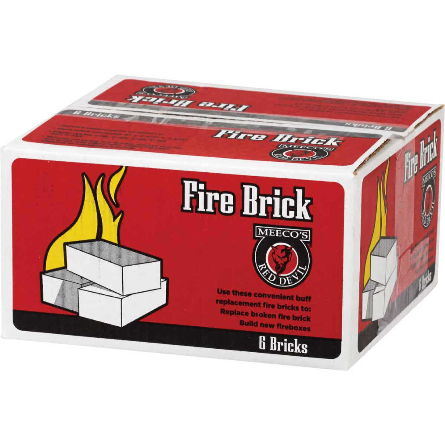 Meeco's Red Devil ASTM 9 In. 4-1/2 In. Fire Brick (6-Pack