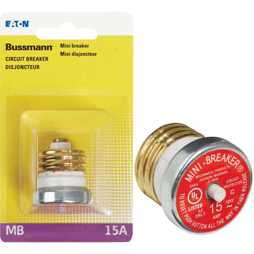 Bussmann 15A 125V Time-Delay Mini-Breaker