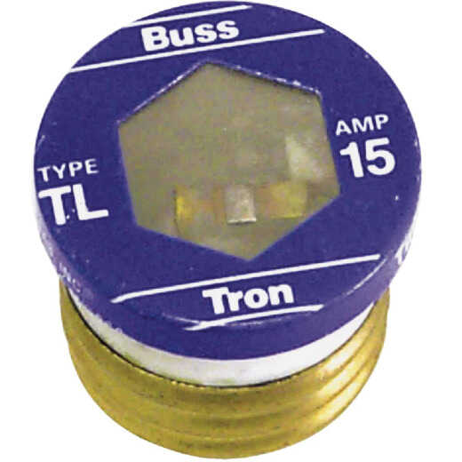 Bussmann 15A BP/TL Time-Delay Plug Fuse (3-Pack)
