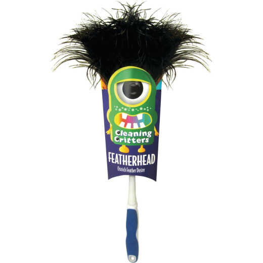 Ettore Cleaning Critters Featherhead Ostrich Duster with Ergonomic Handle