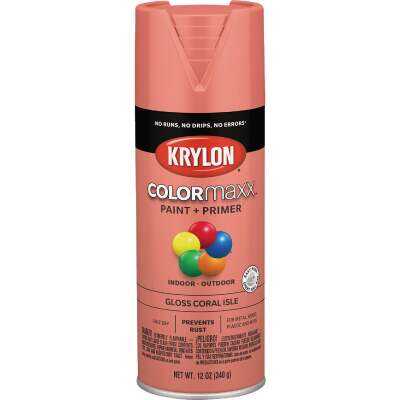 Krylon ColorMaxx 12 Oz. Gloss Spray Paint, Coral Isle